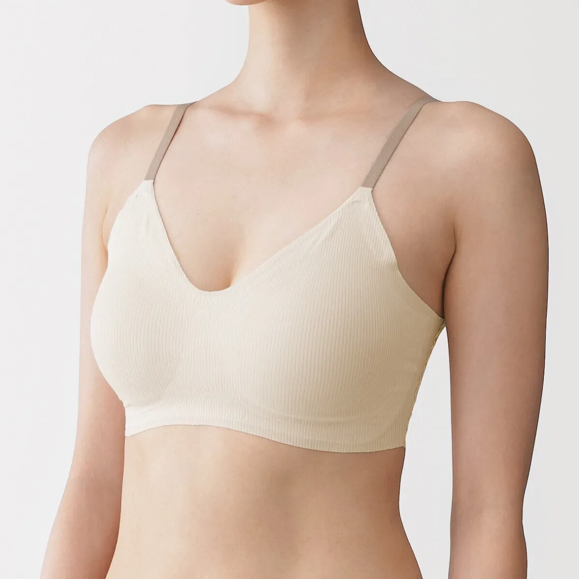 Discount Muji Soutien-gorge côtelé Soft Touch confortable pour femme