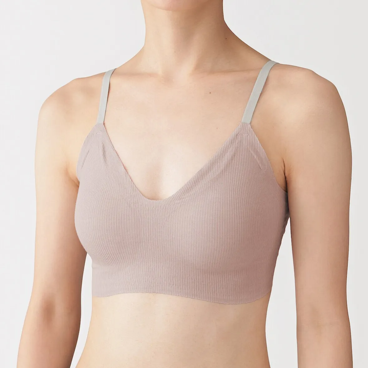 Discount Muji Soutien-gorge côtelé Soft Touch confortable pour femme