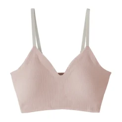 Discount Muji Soutien-gorge côtelé Soft Touch confortable pour femme