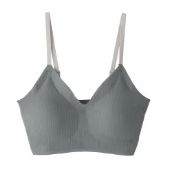 Discount Muji Soutien-gorge côtelé Soft Touch confortable pour femme
