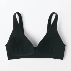 Best Muji Soutien‐gorge plongeant sans armature en mélange de coton pour femme