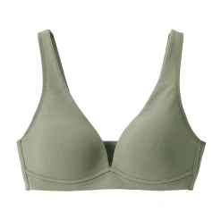 Best Muji Soutien‐gorge plongeant sans armature en mélange de coton pour femme