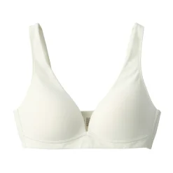 Best Muji Soutien‐gorge plongeant sans armature en mélange de coton pour femme