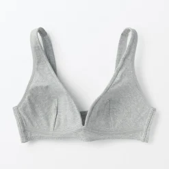 Best Muji Soutien‐gorge plongeant sans armature en mélange de coton pour femme