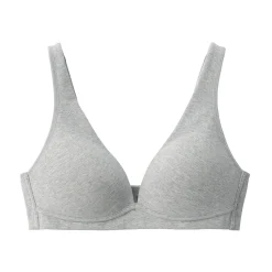 Best Muji Soutien‐gorge plongeant sans armature en mélange de coton pour femme