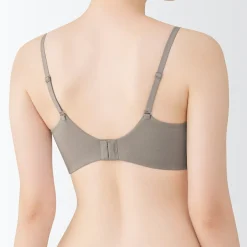 Outlet Muji Soutien‐gorge sans armature en mélange de coton avec maintien latéral pour femme