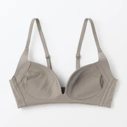 Outlet Muji Soutien‐gorge sans armature en mélange de coton avec maintien latéral pour femme