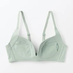 Outlet Muji Soutien‐gorge sans armature en mélange de coton avec maintien latéral pour femme