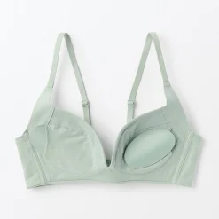 Outlet Muji Soutien‐gorge sans armature en mélange de coton avec maintien latéral pour femme