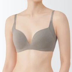 Sale Muji Soutien‐gorge sans armature en mélange de coton avec maintien latéral pour femme