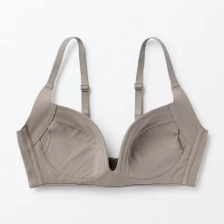 Sale Muji Soutien‐gorge sans armature en mélange de coton avec maintien latéral pour femme