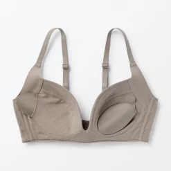 Sale Muji Soutien‐gorge sans armature en mélange de coton avec maintien latéral pour femme