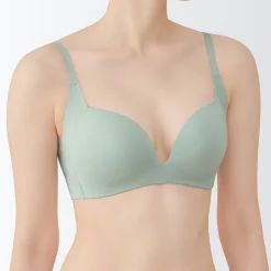 Sale Muji Soutien‐gorge sans armature en mélange de coton avec maintien latéral pour femme