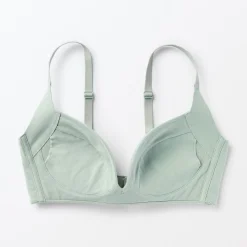 Sale Muji Soutien‐gorge sans armature en mélange de coton avec maintien latéral pour femme