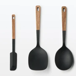 Outlet Muji Spatule et cuillère en silicone avec manche en bois
