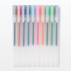 Best Muji Stylo à bille à encre gel coloré - 0,38 mm - Lot de 10