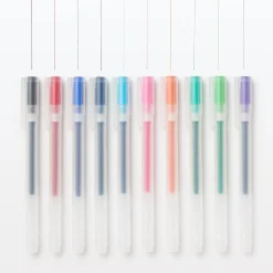 Best Muji Stylo à bille à encre gel coloré - 0,38 mm - Lot de 10