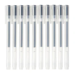 Discount Muji Stylo à bille à encre gel noir - 0,5 mm - Lot de 10