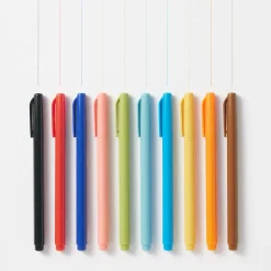 Best Muji Stylo à encre à base d’eau, pointe fine - 0,5 mm, Abricot