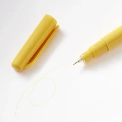 Discount Muji Stylo à encre à base d’eau, pointe fine - 0,5 mm, Jaune Moutarde