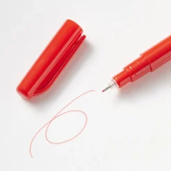 Muji Stylo à encre à base d’eau, pointe fine - 0,5 mm, Rouge