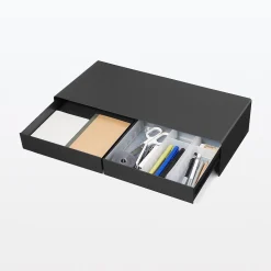 Sale Muji Support d'écran en acier avec tiroir ‐ large
