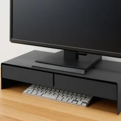 Sale Muji Support d'écran en acier avec tiroir ‐ large