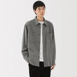 Clearance Muji Surchemise en flanelle brossée homme