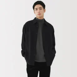 Clearance Muji Surchemise en flanelle brossée homme