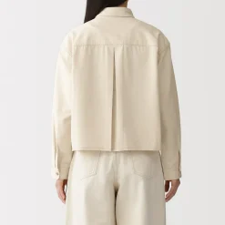 Hot Muji Sur-chemise légère en sergé de kapok mélangé pour femme