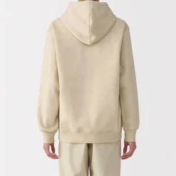 New Muji Sweatshirt à capuche en coton mélangé pour homme Ivoire