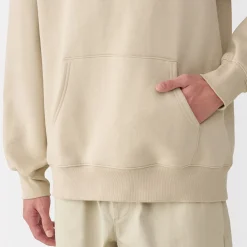New Muji Sweatshirt à capuche en coton mélangé pour homme Ivoire
