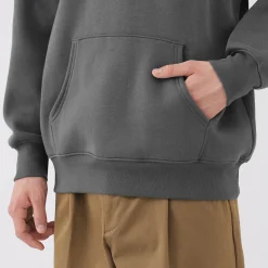 Clearance Muji Sweatshirt à capuche en coton mélangé pour homme