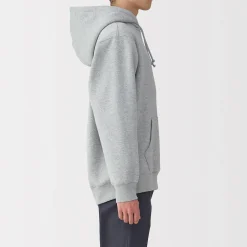 Clearance Muji Sweatshirt à capuche en coton mélangé pour homme