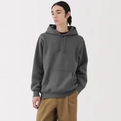 Clearance Muji Sweatshirt à capuche en coton mélangé pour homme