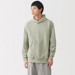 Sale Muji Sweat-shirt à capuche gaufré Quick Dry pour homme