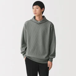 Sale Muji Sweat-shirt à capuche gaufré Quick Dry pour homme
