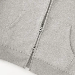 Online Muji Sweat-shirt à capuche zippé en coton mélangé pour femme