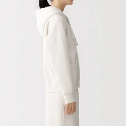 Online Muji Sweat-shirt à capuche zippé en coton mélangé pour femme