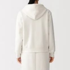 Online Muji Sweat-shirt à capuche zippé en coton mélangé pour femme