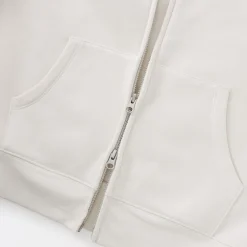Online Muji Sweat-shirt à capuche zippé en coton mélangé pour femme