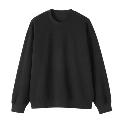 Best Muji Sweat-shirt à col ras du cou et à double tricot pour homme