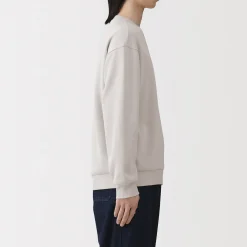Best Muji Sweat-shirt à col ras du cou et à double tricot pour homme