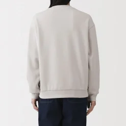 Best Muji Sweat-shirt à col ras du cou et à double tricot pour homme