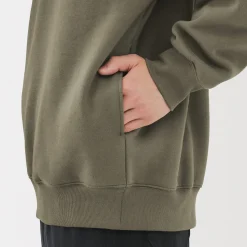 Outlet Muji Sweatshirt à demi‐zip en coton mélangé pour homme