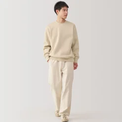 Clearance Muji Sweat‐shirt ras‐du‐cou homme Ivoire