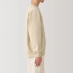 Clearance Muji Sweat‐shirt ras‐du‐cou homme Ivoire