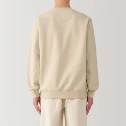Clearance Muji Sweat‐shirt ras‐du‐cou homme Ivoire