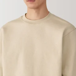 Clearance Muji Sweat‐shirt ras‐du‐cou homme Ivoire