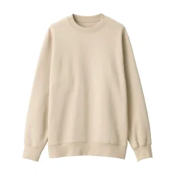 Clearance Muji Sweat‐shirt ras‐du‐cou homme Ivoire